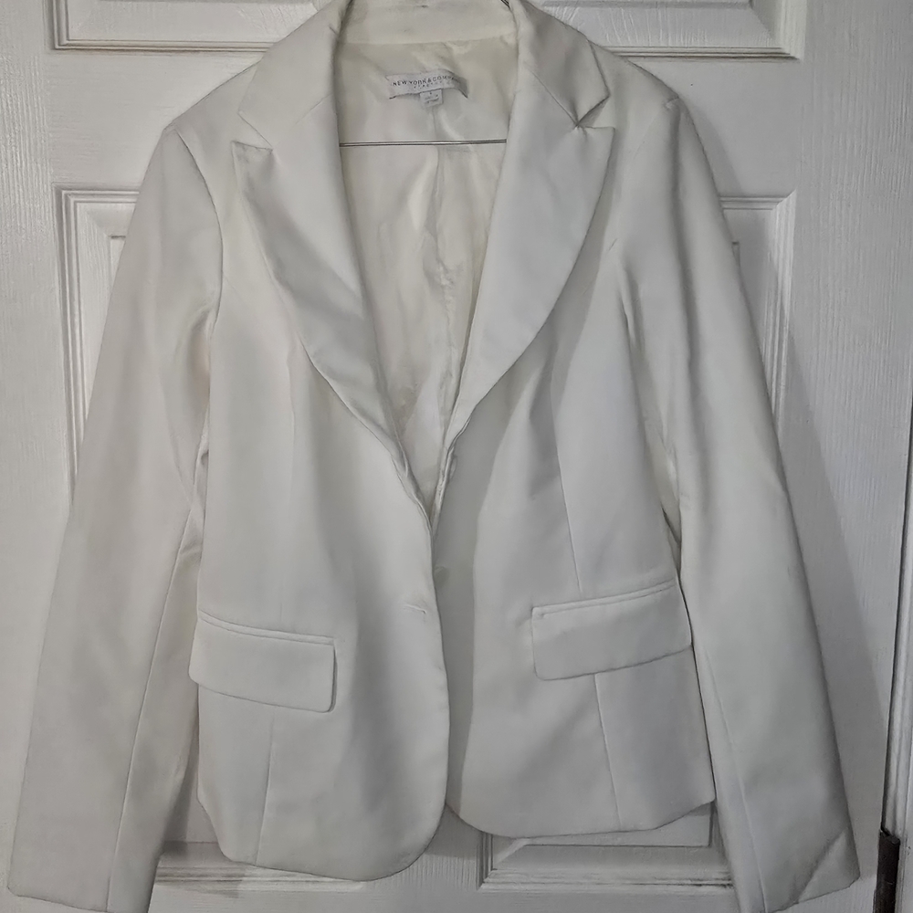 New York & Company Cream Women's Blazer